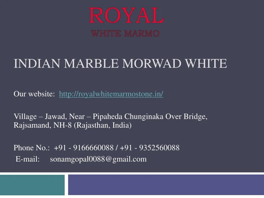 indian marble morwad white