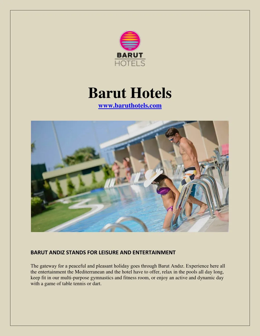 barut hotels www baruthotels com