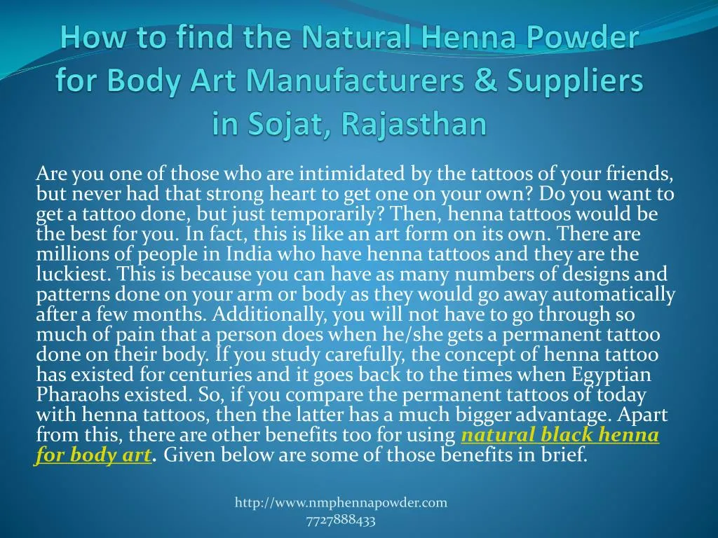how to find the natural henna powder for body art manufacturers suppliers in sojat rajasthan