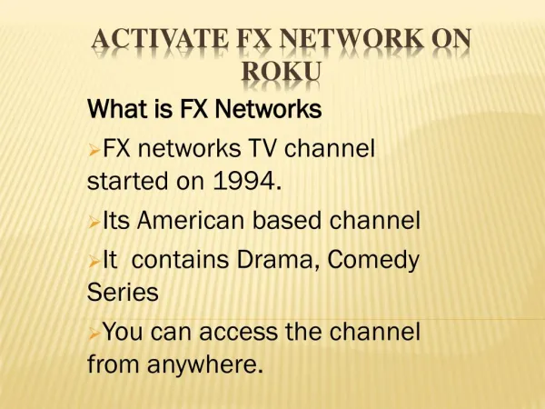How to Activate FX NETWORKS On Roku