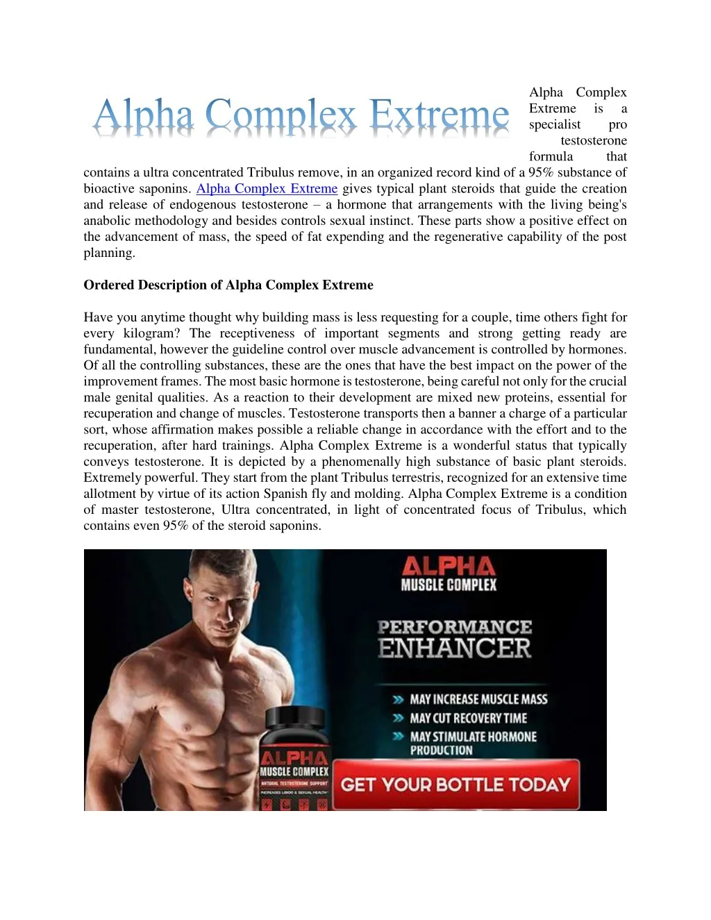 alpha complex extreme specialist testosterone