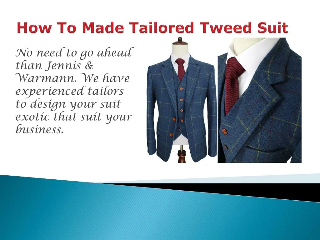 how to made tailored tweed suit
