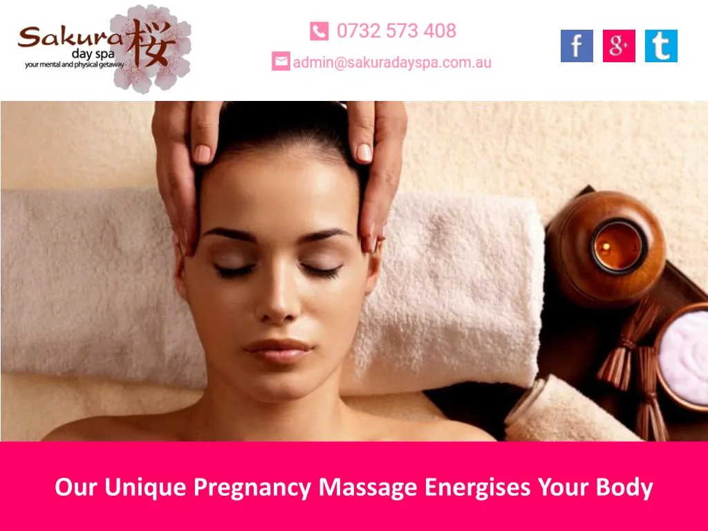 our unique pregnancy massage energises your body