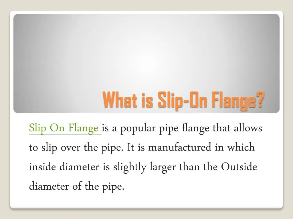what is slip on flange