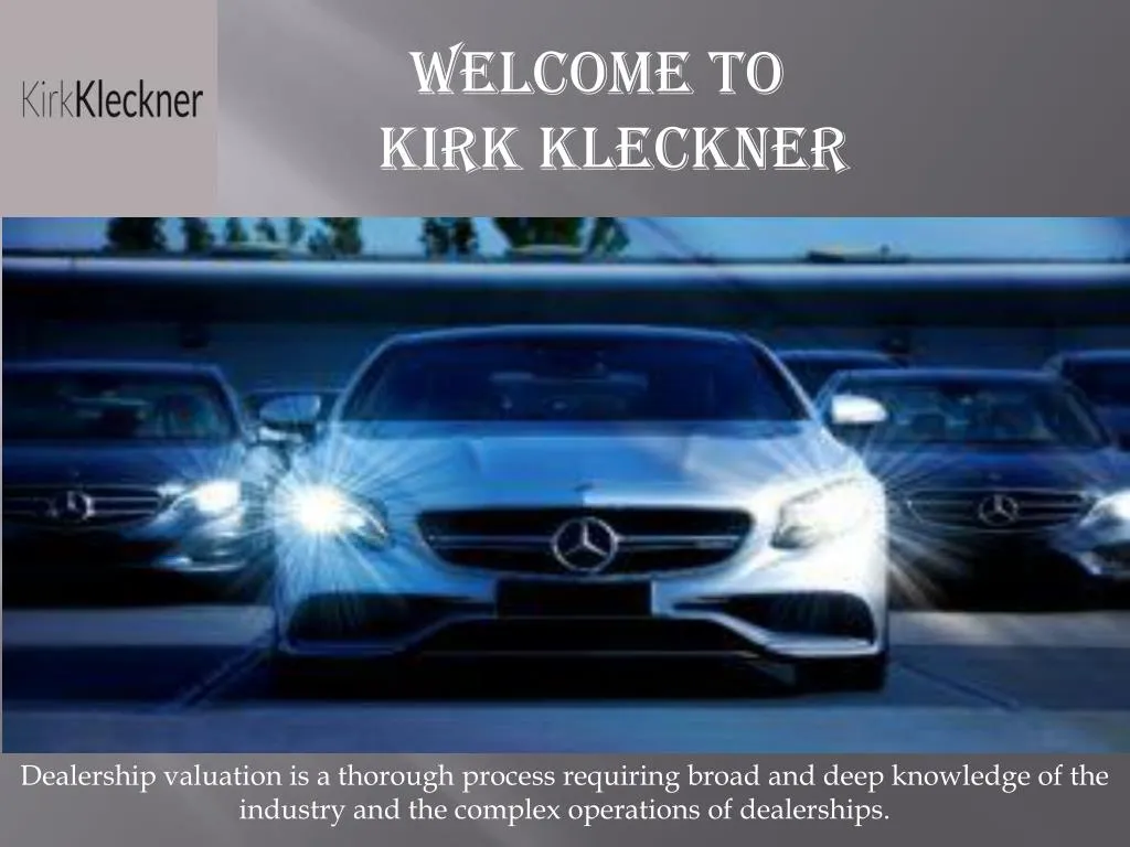 welcome to kirk kleckner