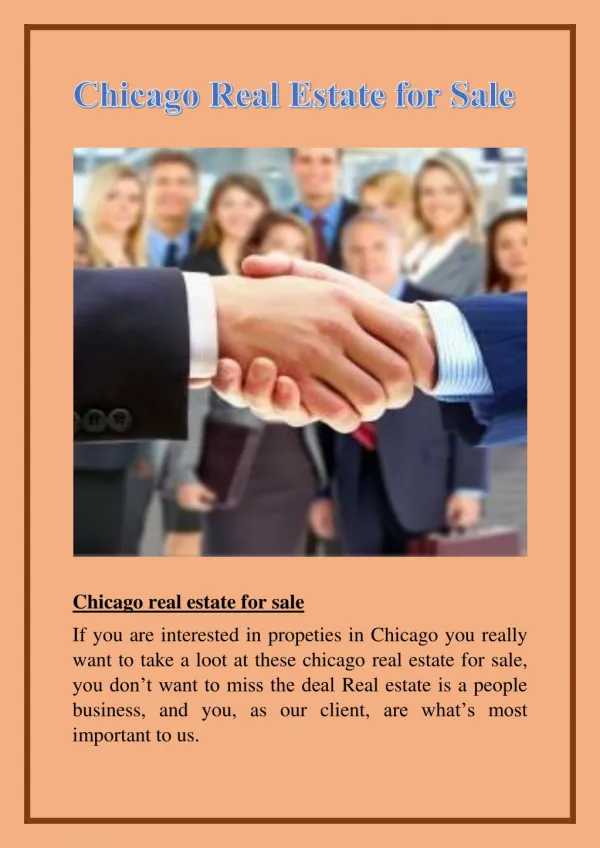Chicago real estate for sale