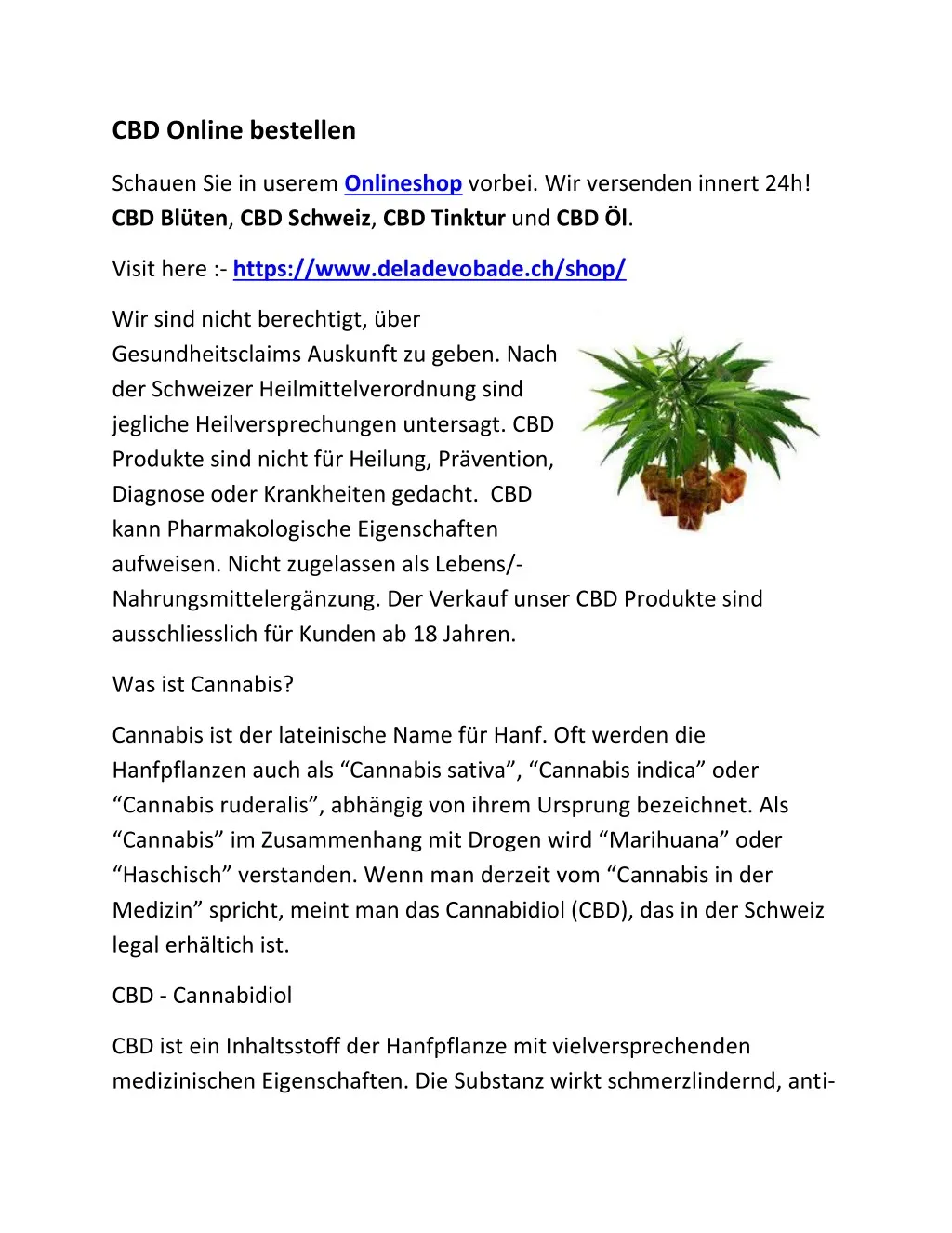 cbd online bestellen