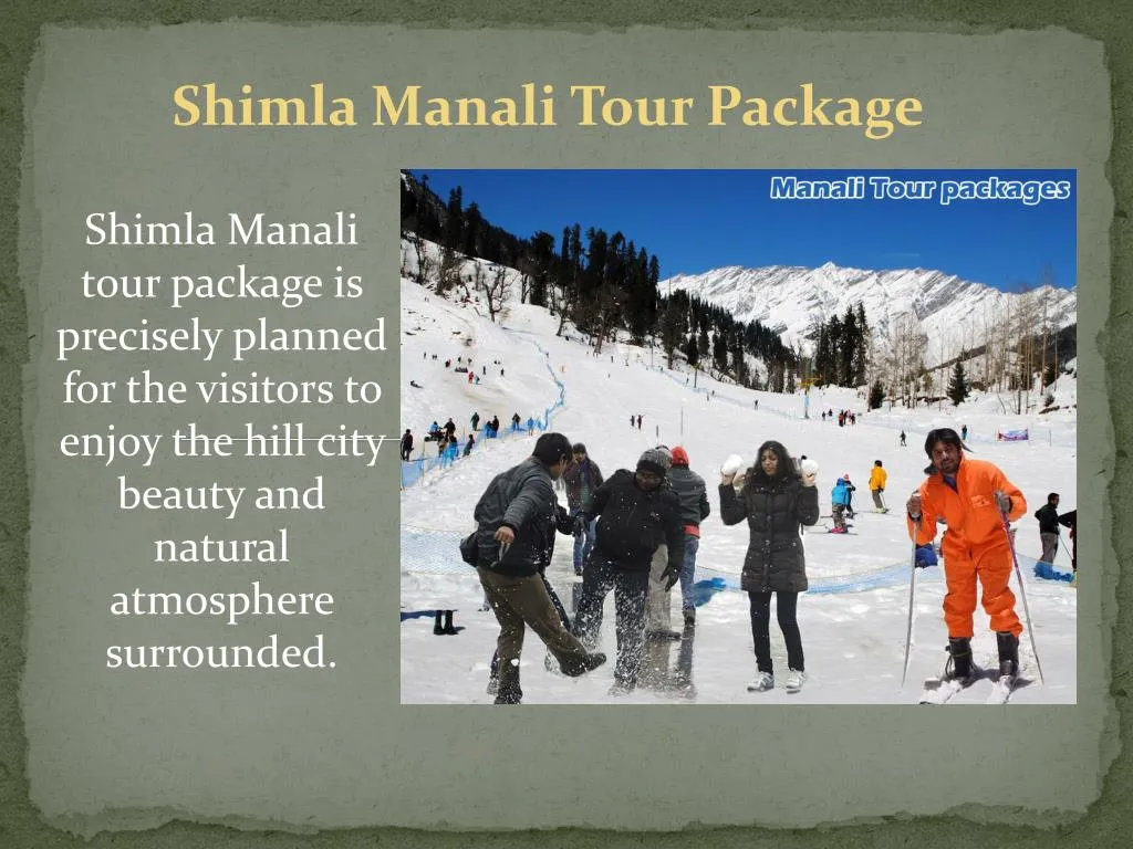 shimla manali tour package