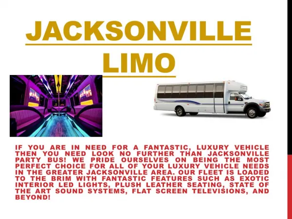 Jacksonville Party Bus| Call US (904) 601-0904
