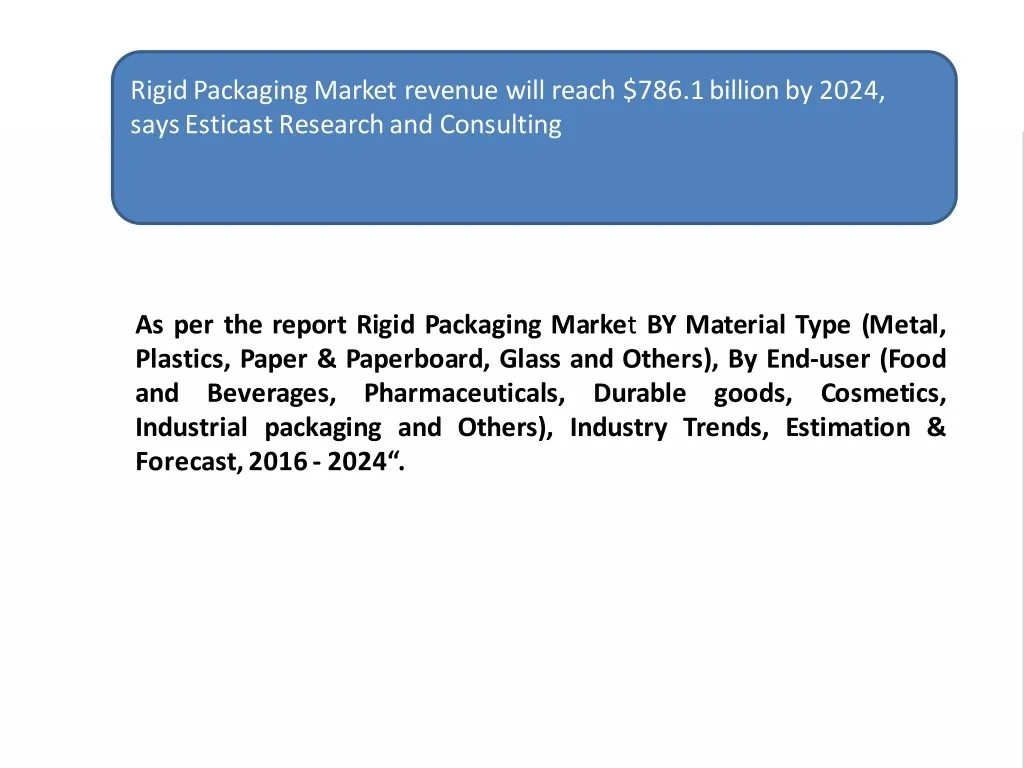 rigid packaging market revenue will reach