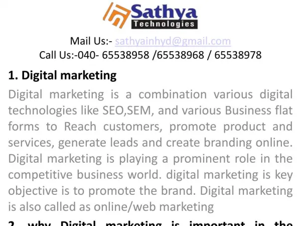 Digital Marketing training in hyderabad