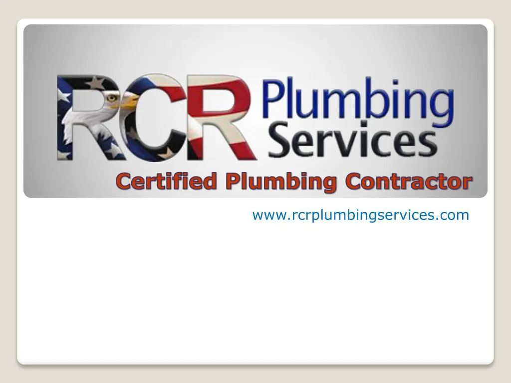 certified plumbing contractor