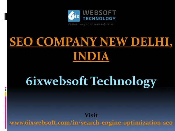 # 1 SEO Company New Delhi