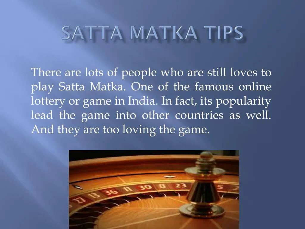 satta matka tips