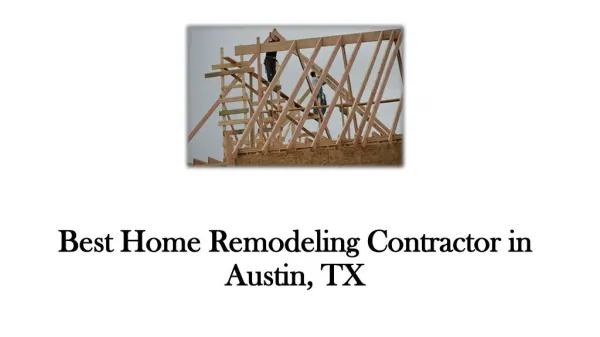 Best Home Remodeling Contractor in Austin, tx