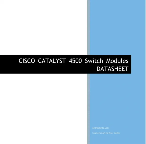 CISCO CATALYST 4500 Switch Modules datasheet.pdf