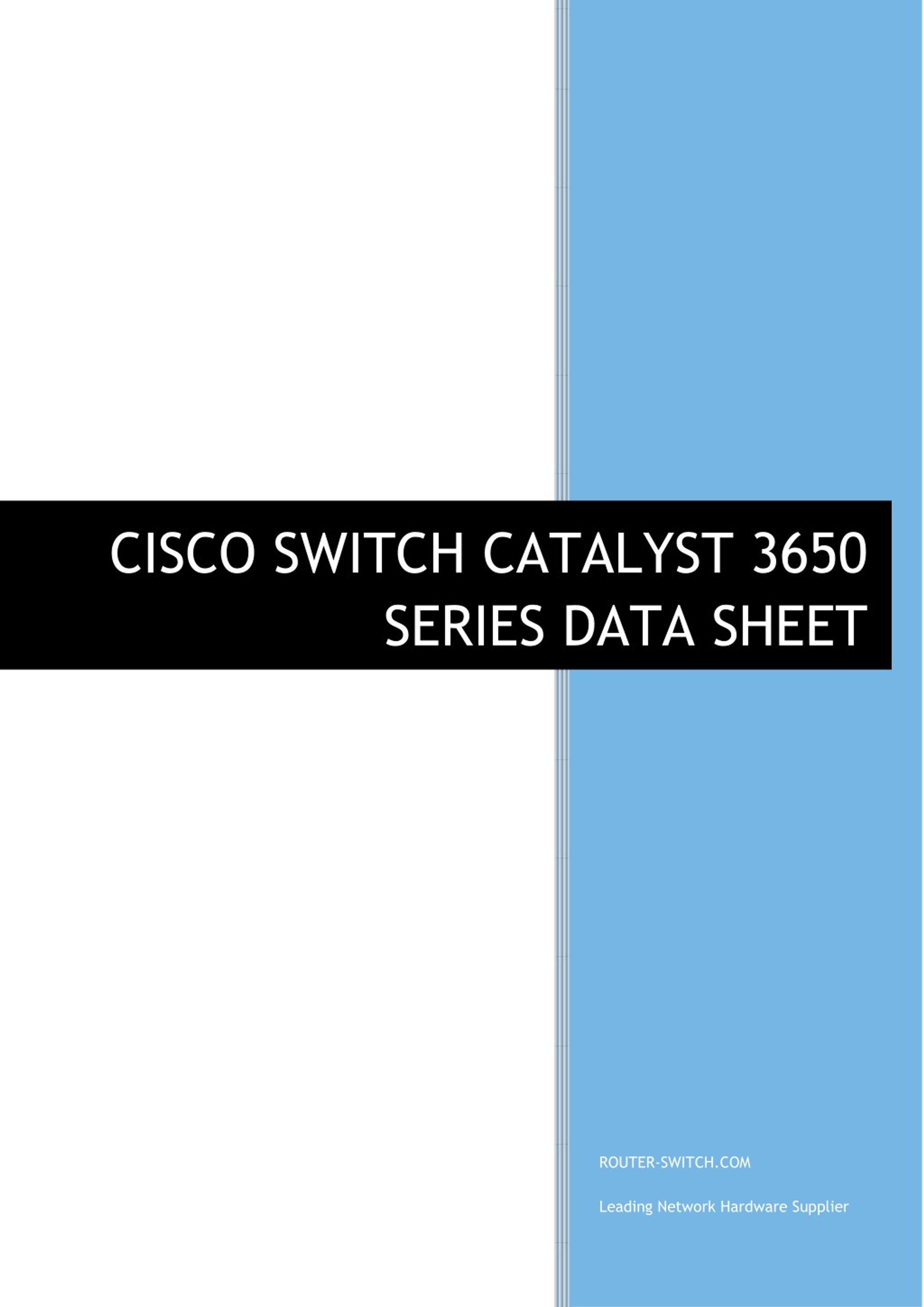 PPT - CISCO SWITCH CATALYST 3650 SERIES DATASHEET PowerPoint ...
