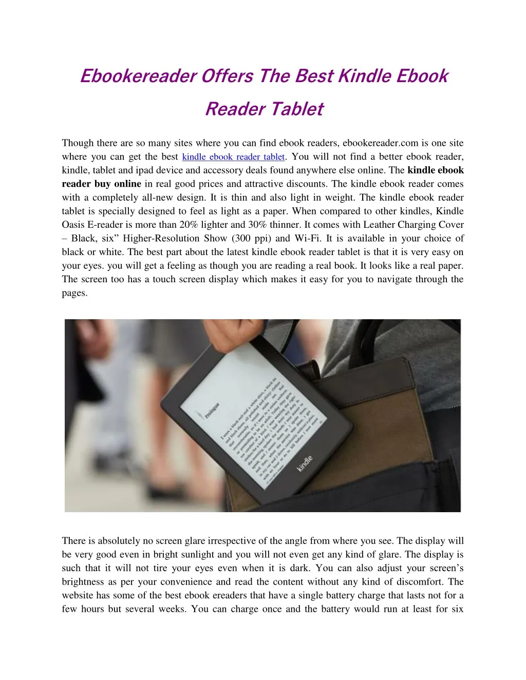 ebookereader offers the best kindle ebook