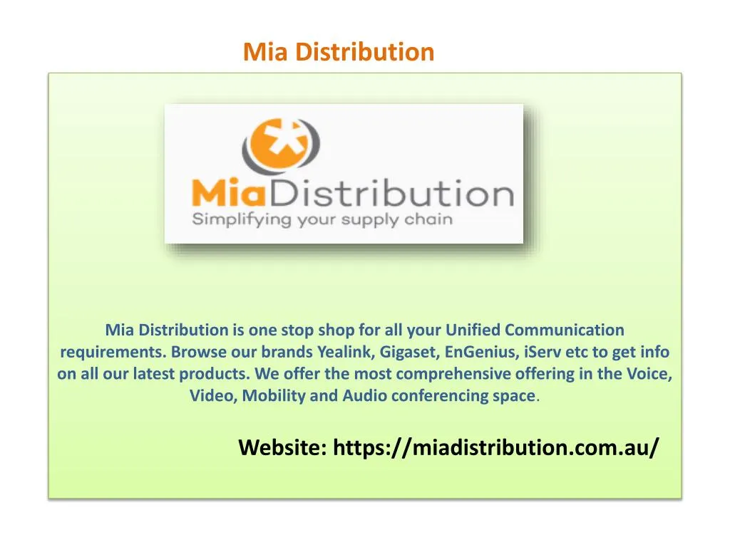 mia distribution