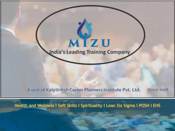 Corporate training company in Delhi-MIZU since 2008