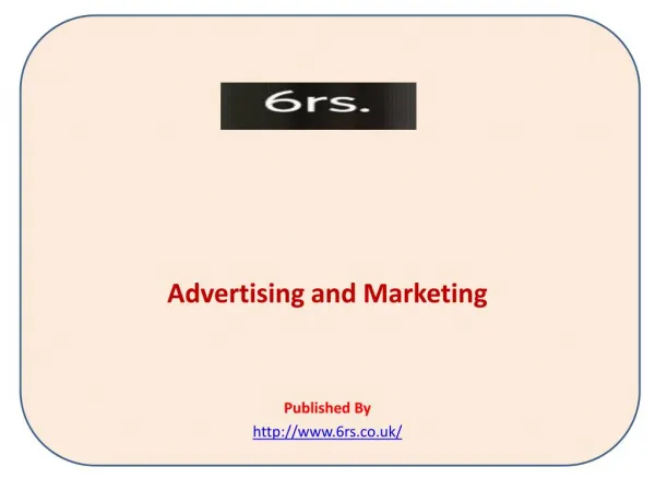 Advertising and Marketing