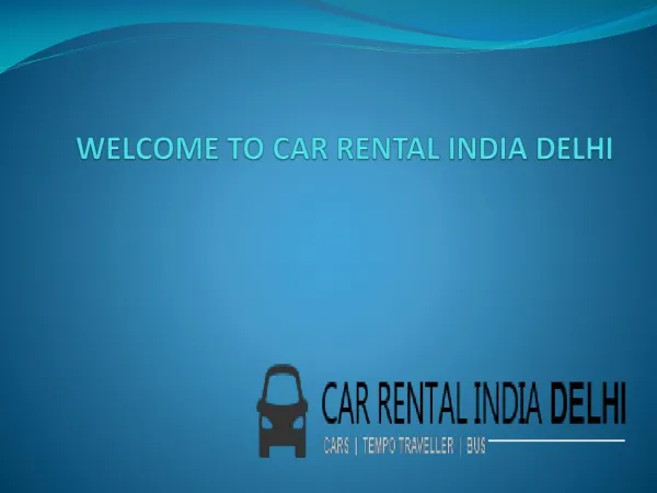 Best Car rental services in Delhi