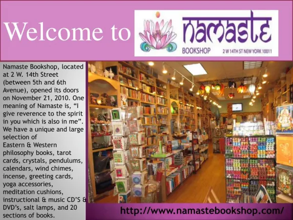 Welcome to Namaste Bookshop