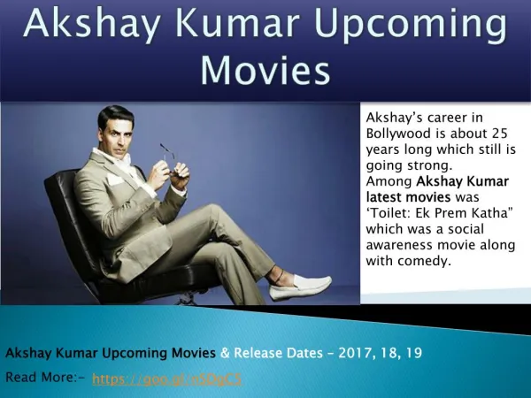 Akshay Kumar latest Movies 2017