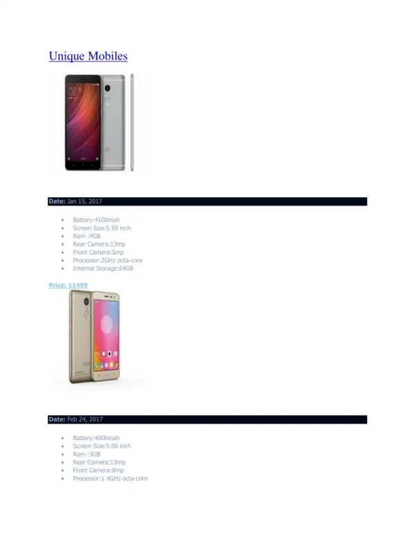 Top 10 Mobiles