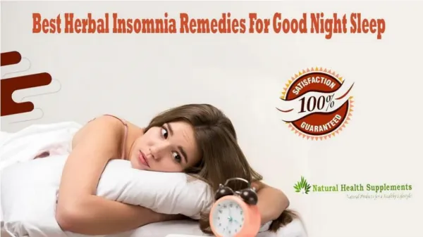 Best Herbal Insomnia Remedies For Good Night Sleep