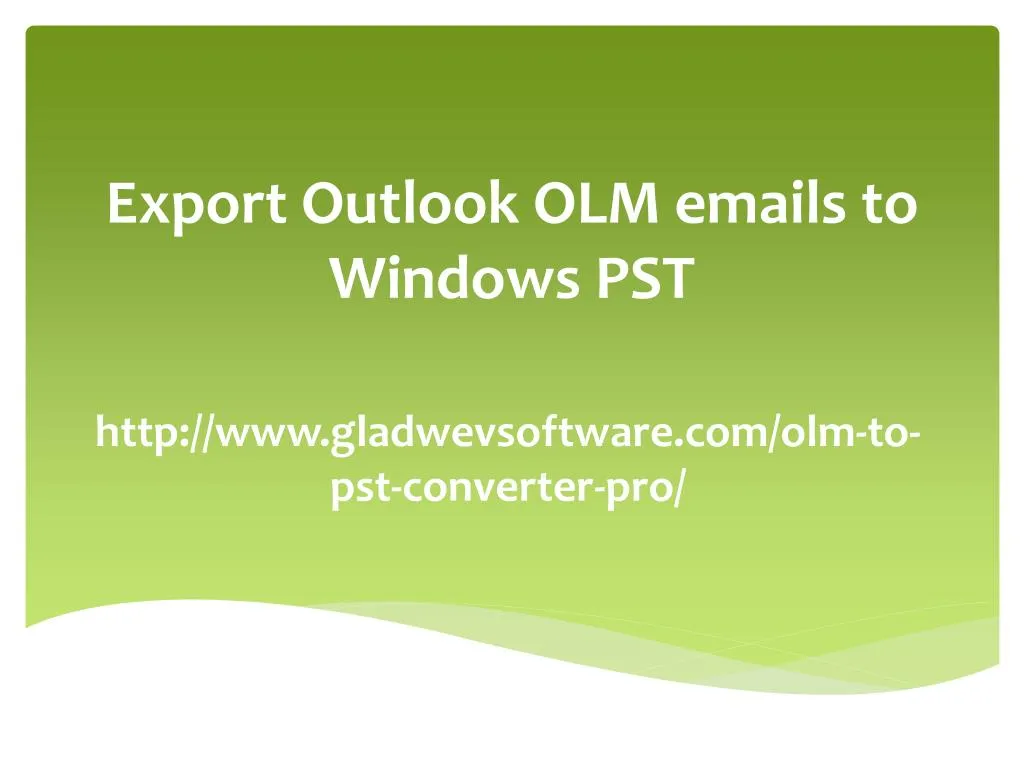 export outlook olm emails to windows pst