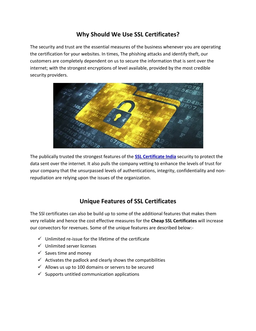 why should we use ssl certificates