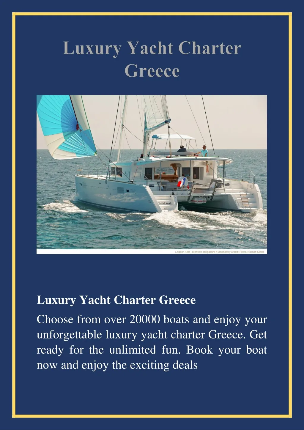 luxury yacht charter greece choose from over