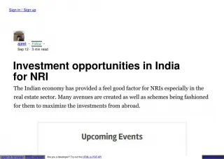 Investment opportunities in India for NRI - slide 1