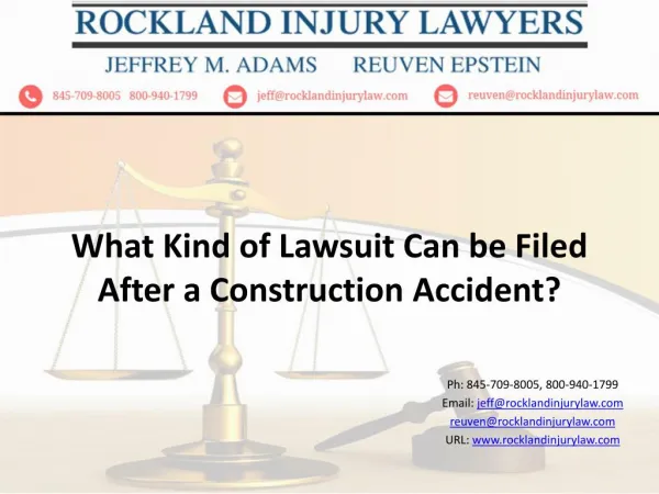 What Kind of Lawsuit can be Filed After a Construction Accident?