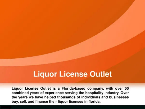 How Do You Get A Florida Liquor License