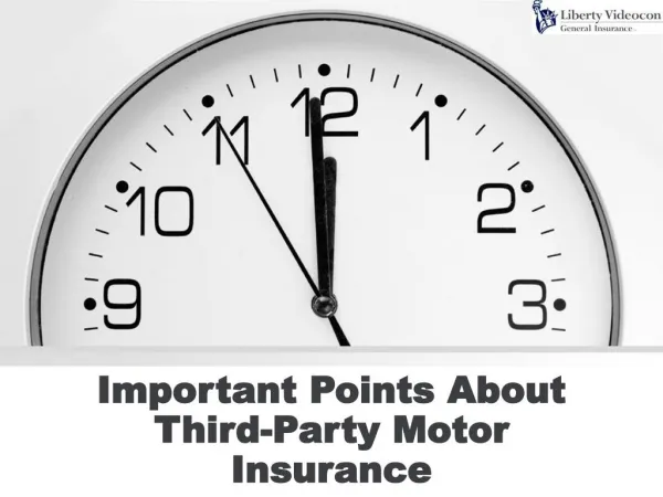 Important Points About Third-Party Motor Insurance