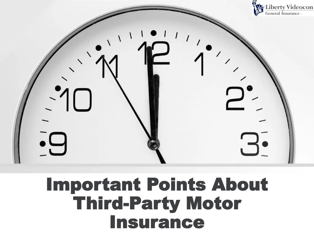 important points about third party motor insurance