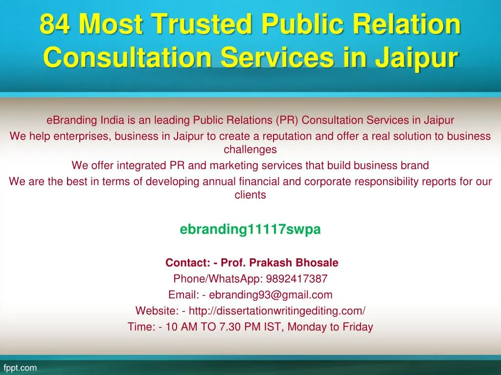 84 most trusted public relation consultation services in jaipur
