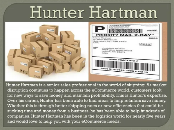 Hunter Hartman eCommerce Shipping Consultant