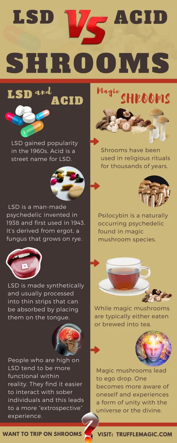 LSD vs. Acid vs. Shrooms