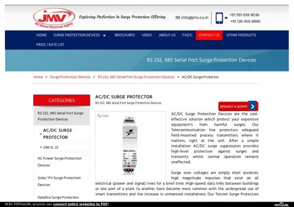 AC/DC surge protection devices for telecom