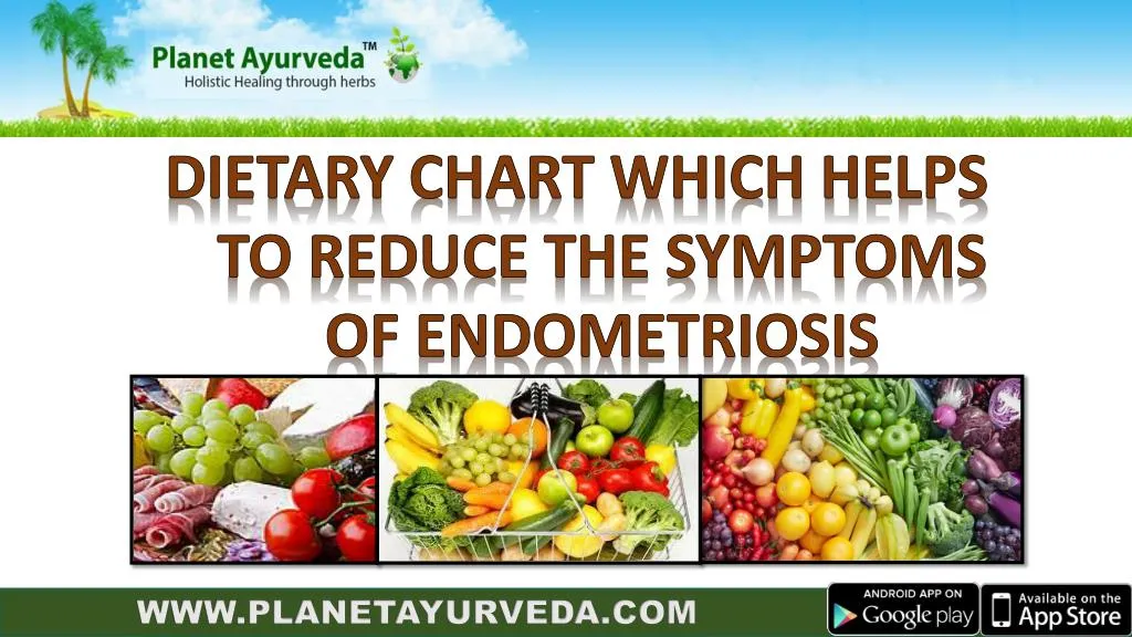 dietary chart which helps to reduce the symptoms of endometriosis
