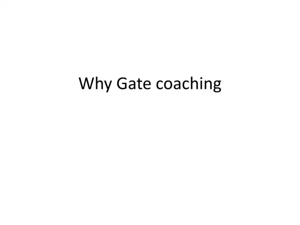 Gate Coaching In Chennai