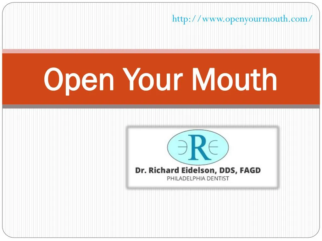 open your mouth