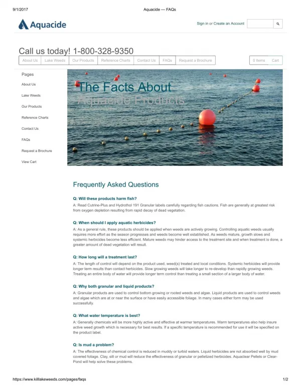 Frequently Asked Questions About Aquacide Products
