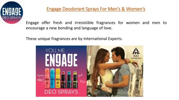 Best Engage Deodorant Sprays for Men's and Women's