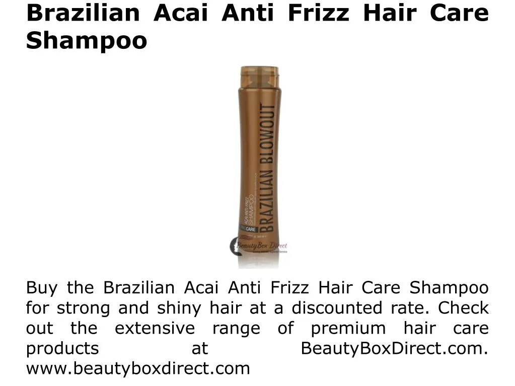 brazilian acai anti frizz hair care shampoo