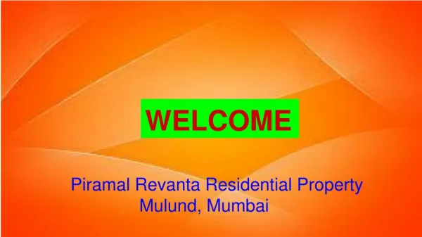 Piramal Revanta Wonderful Apartments Mumbai