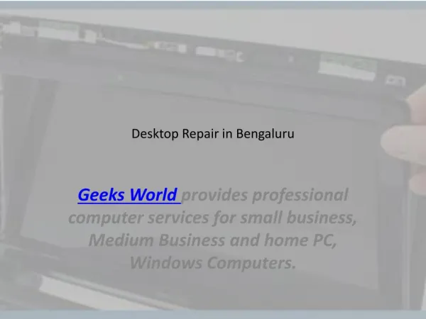 Desktop Service in Bangalore